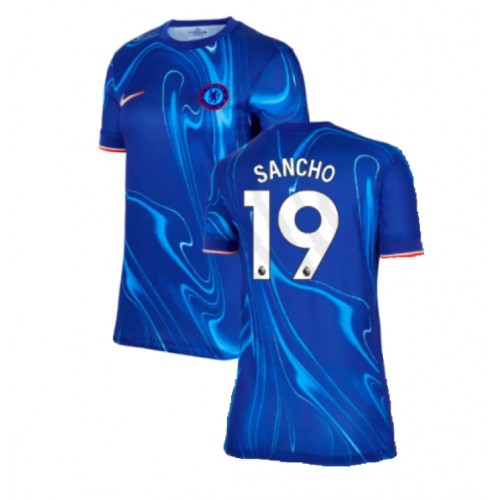 Fotbalové Dres Chelsea Jadon Sancho #19 Dámské Domácí 2024-25 Krátký Rukáv